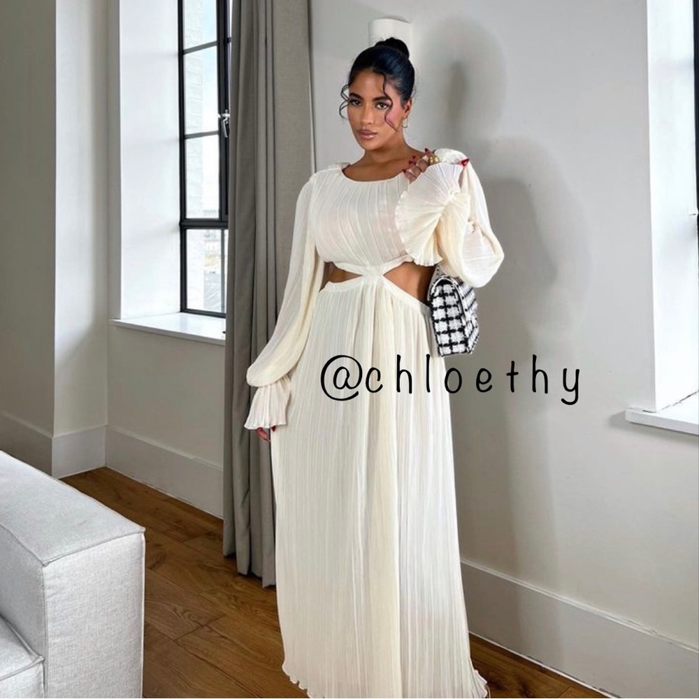 Zara CUT OUT PLEATED DRESS - Picture 10 of 10